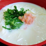 明太子と豆乳のぶっかけ素麺